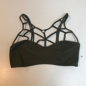 Free People Strappy Bralette Olive XS